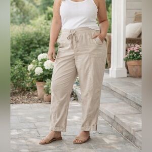 Torrid Drawstring Utility Pants – Size 2 (Plus) – Neutral Beige